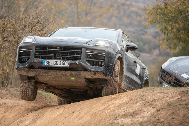 porsche, cayenne, car news, 4x4 offroad cars, adventure cars, prestige cars, watch: 2023 porsche cayenne teased getting down and dirty