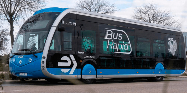 electric buses, emt madrid, ie tram, irizar, madrid, public transport, spain, emt madrid prepares to launch first high-speed bus line