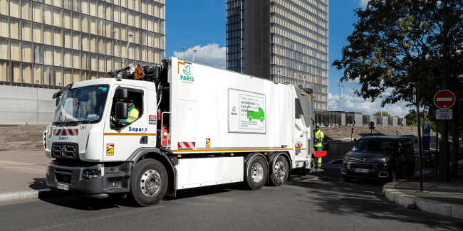 france, paris, renault trucks, sepur, video, sepur employs 18 electric garbage trucks in paris