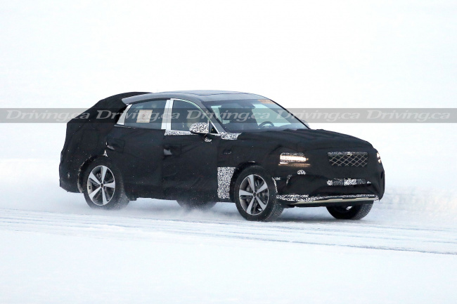 genesis gv80 coupe spied testing in the arctic circle