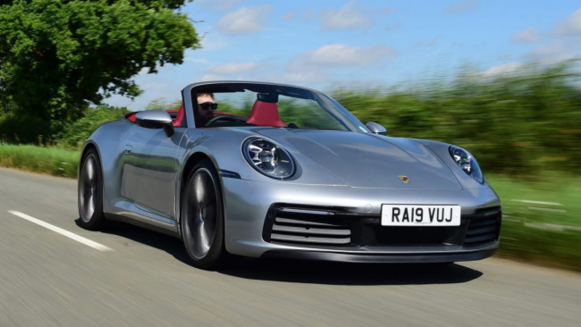 Porsche 911 convertible - front driving