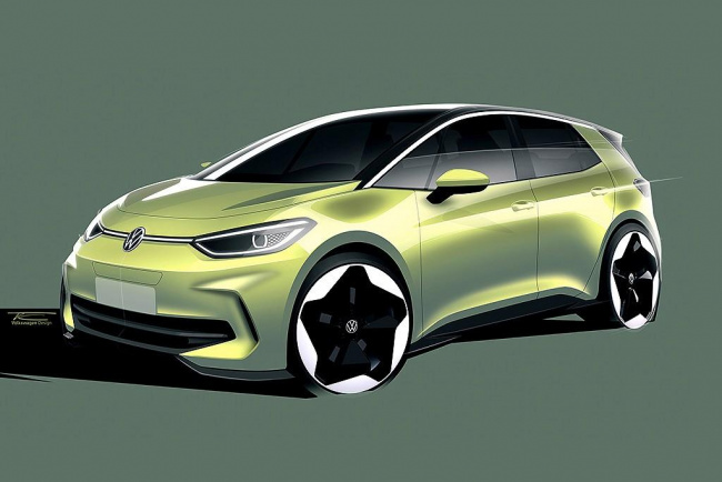volkswagen, id.2, car news, hatchback, electric cars, first car, volkswagen golf name to live on with affordable ev