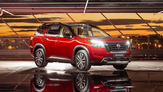 nissan qashqai, nissan x-trail, nissan juke, nissan pathfinder, nissan ariya, nissan qashqai 2023, nissan x-trail 2023, nissan juke 2023, nissan pathfinder 2023, mitsubishi news, nissan news, renault news, toyota news, mitsubishi suv range, nissan suv range, renault suv range, toyota suv range, electric cars, hybrid cars, mitsubishi, industry news, showroom news, electric, green cars, family car, family cars, 2023 nissan pathfinder range now priced $13,000 higher! toyota kluger rival's new line-up cut down to just two high-spec variants, as family suv climbs the price scale