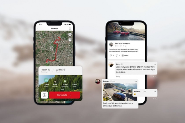 technology, porsche's upgraded roads app uses ai to find epic driving roads to your destination