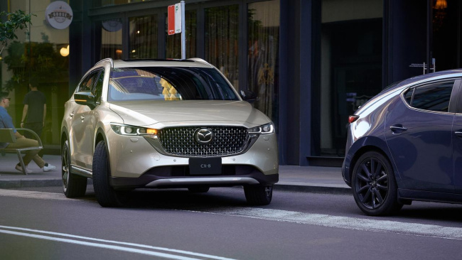 Mazda has raised the price of the CX-8 by about $1500 across the range., Mazda has added some more tech to its CX-8 seven-seat SUV., Technology, Motoring, Motoring News, 2023 Mazda CX-8 seven-seat SUV revealed
