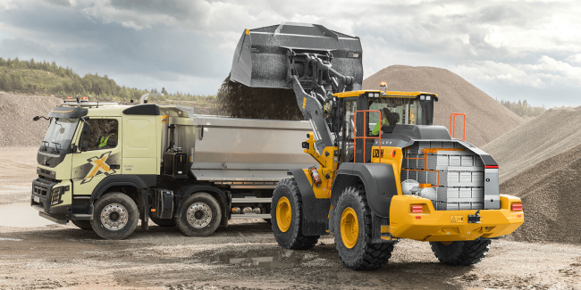 ce engineering, construction, conversion, electric wheel loader, europe, parker hannifin, volvo construction equipment, volvo l120h, volvo ce launches electric loader conversion