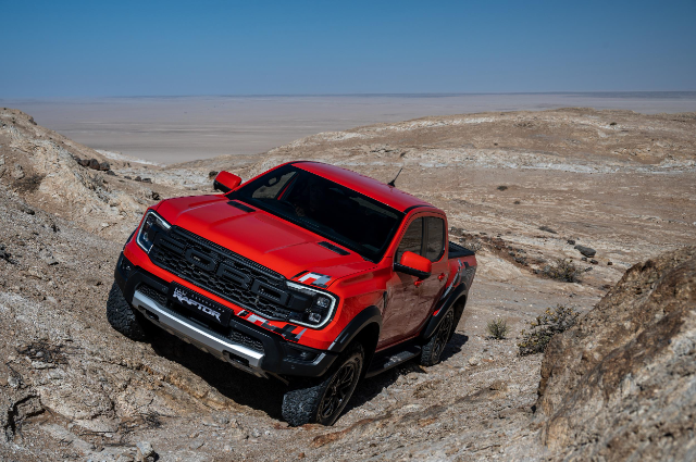 new ford ranger raptor driven in namibia!