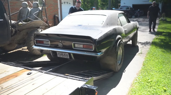1967 chevrolet camaro dragster spent decades in storage, gets first wash in 40 years