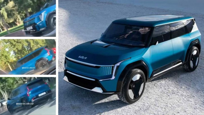 kia news, kia suv range, electric cars, industry news, electric, green cars, family cars, an electric toyota landcruiser rival from under $100k? 2024 kia ev9 electric car spied testing undisguised, reveal due soon