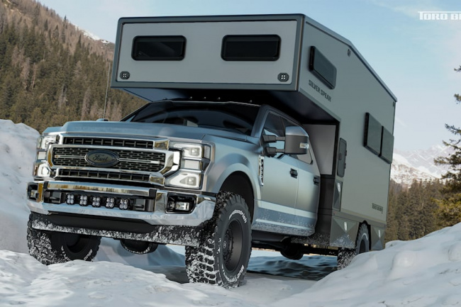 trucks, reveal, the silver spear arrives as a super duty-based off-road rv