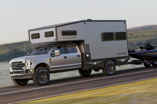 trucks, reveal, the silver spear arrives as a super duty-based off-road rv