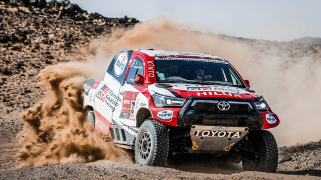 dakar review after stage 4: hat trick of stage wins for toyota's al-attiyah