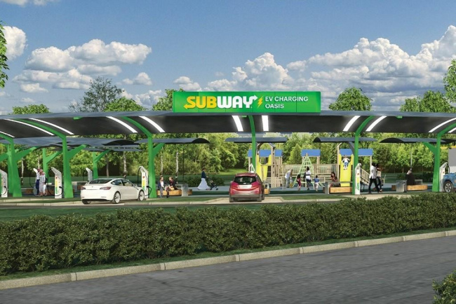 car news, carpool, electric cars, subway reveals plans to create ev charging oasis parks for drivers