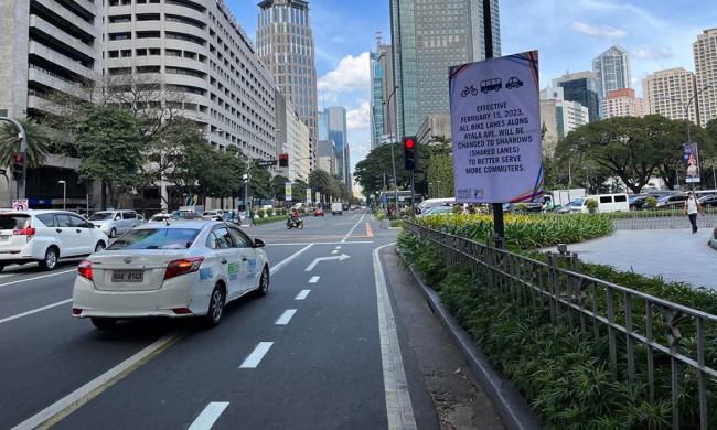 ayala avenue’s bicycle lanes to stay