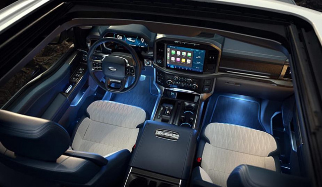 f-150 lightning, ford f-150, 2023 ford lightning interior: better than ice f-150 but what about ram and silverado?