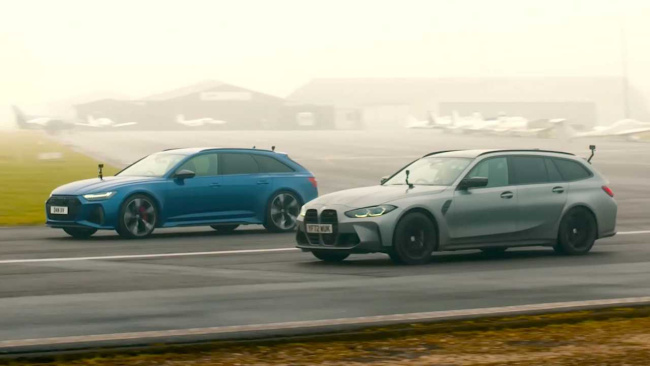 Audi RS6 Vs BMW M3 Touring Drag Race