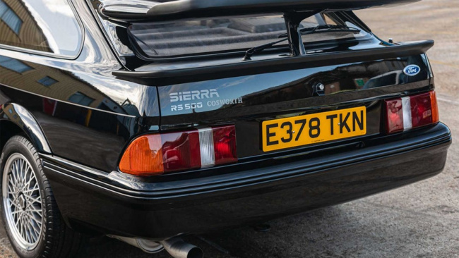 Ford Sierra Cosworth RS500 whale-tail spoiler