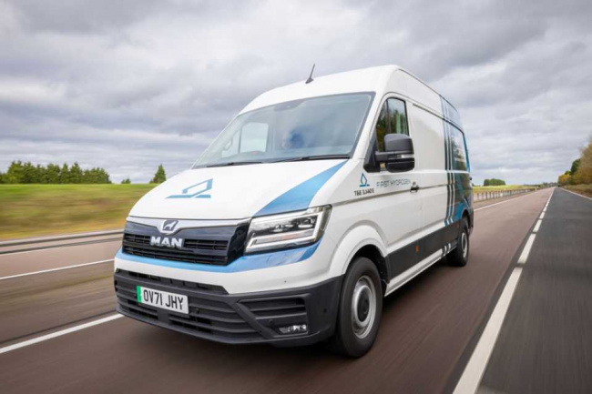 hydrogen, commercial, maintenance, air quality, manufacturing, first hydrogen tests zero emission vans before fleet use