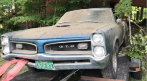 pontiac gto 389 4spd barn treasure from 1966 — resting for more than 25 years…