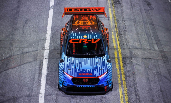 the honda cr-v hybrid racer is an suv destined for the racetrack
