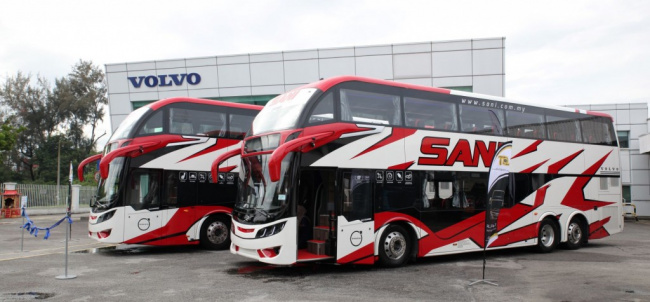 autos volvo, volvo buses unveils fully-built low entry double-deck bus
