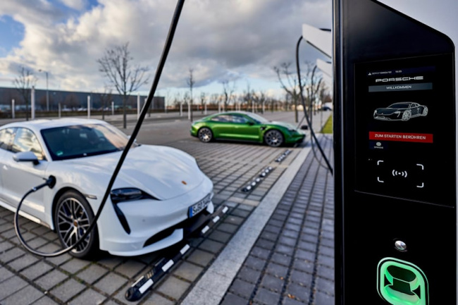 industry news, porsche is leading the charge on dealership ev charging