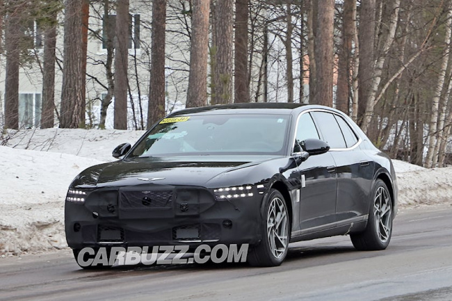 technology, spy shots, spied: lidar-equipped genesis g90 has mercedes s-class in its sights