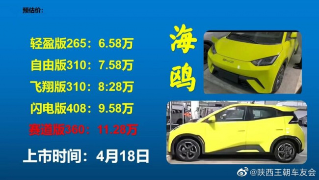 ev, byd seagull spotted wearing lovely yellow. the budget $9,500 ev will debut in april