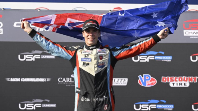 Hughes Goes Flag-To-Flag At USF2000 Opener