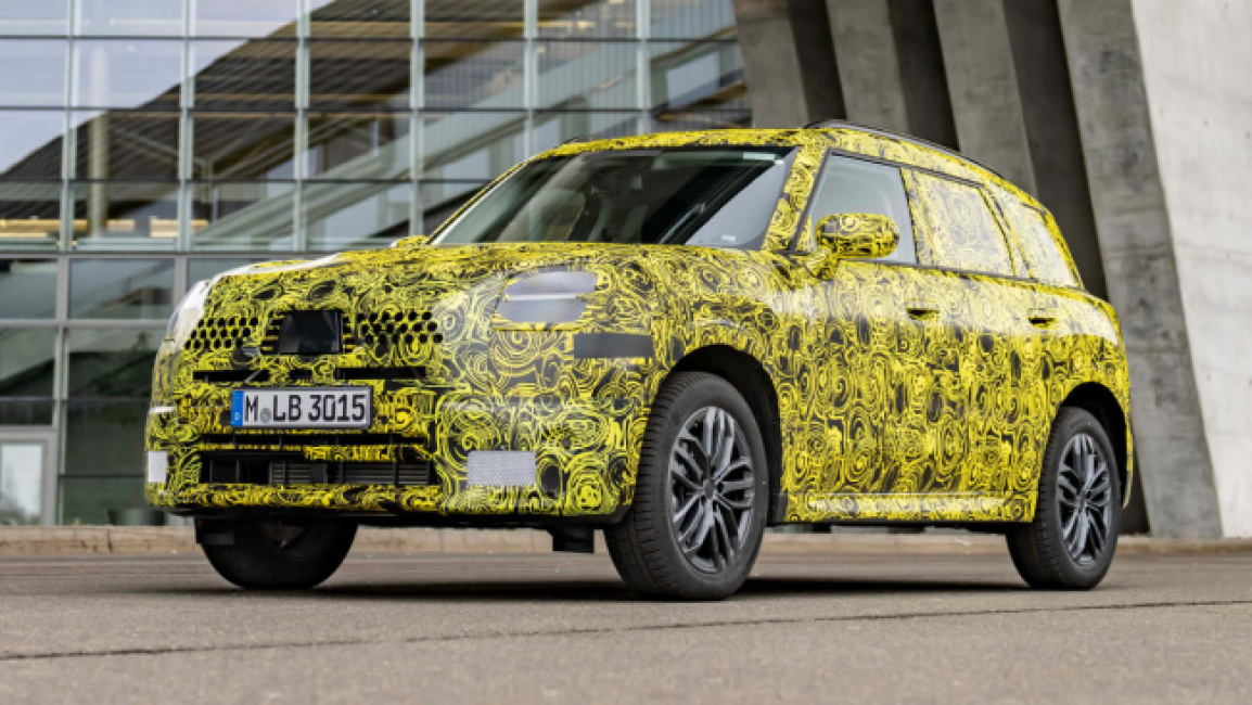 New MINI Countryman (camouflaged) - front left-facing static