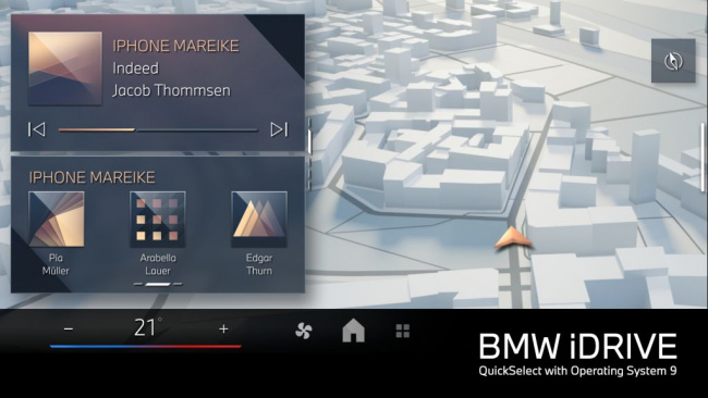 autos bmw, bmw shows off latest idrive system with flat menu structure