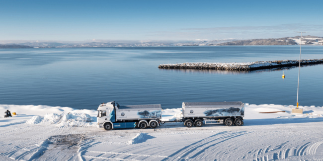 electric trucks, norway, scania, traton, verdal, verdalskalk, scania delivers 66-tonne electric truck to norway