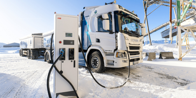 electric trucks, norway, scania, traton, verdal, verdalskalk, scania delivers 66-tonne electric truck to norway
