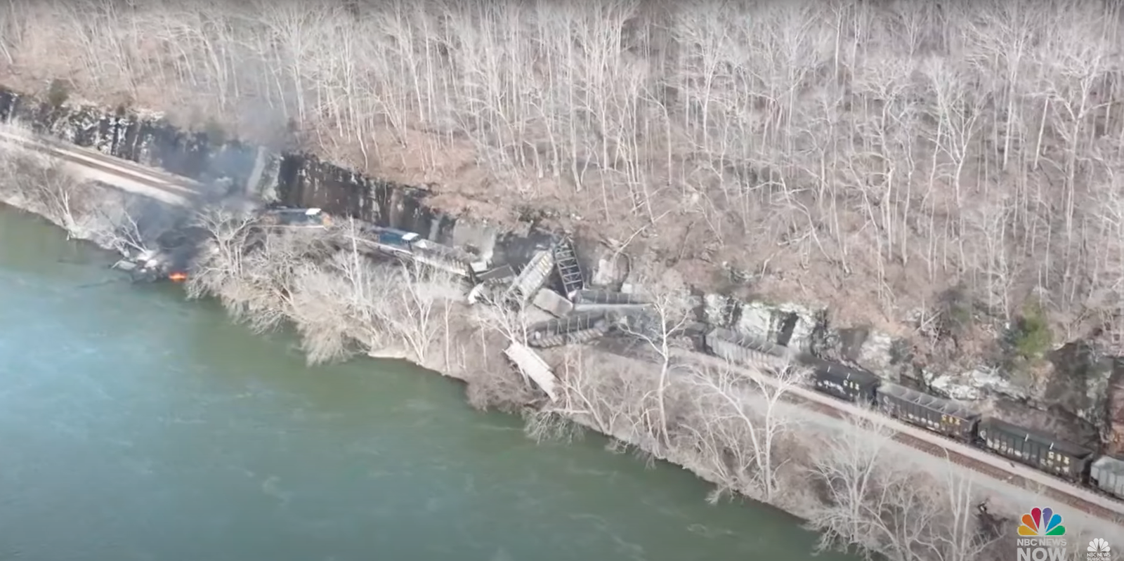 another train derailment is destroying a federally protected river in west virginia