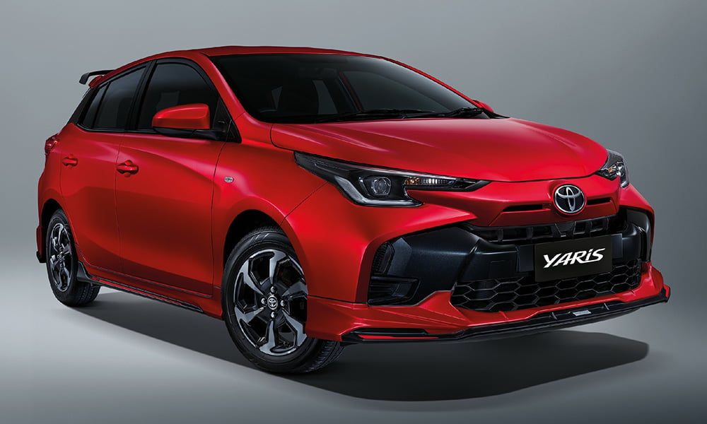 the toyota yaris opens its face wide for 3rd facelift