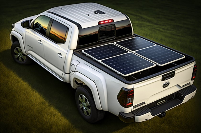 trucks, scoop, patents and trademarks, toyota's smart solar tonneau cover thinks for itself to protect your payload
