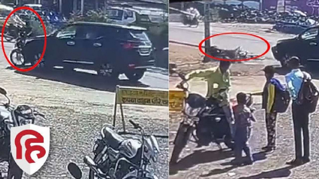 MP Digvijay Singh’s Toyota Fortuner Hits Bike, Caught on CCTV