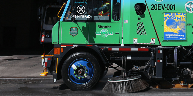 california, caltrans, e-lkw, global environmental products, ideanomics, us hybrid, us hybrid starts production of electric street sweepers