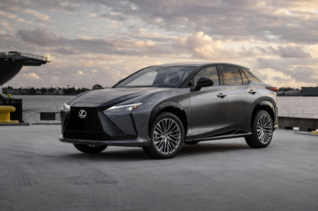lexus, small midsize and large suv models, what is the 2023 lexus rz 450e range?