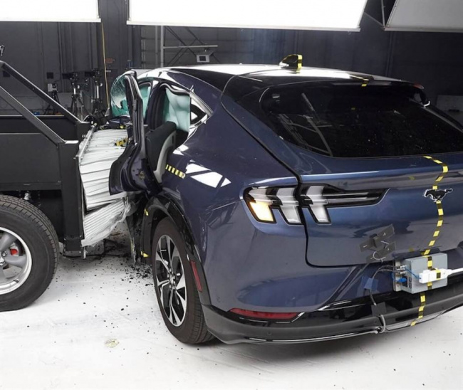 mustang mach-e, safety, only 1 ev scored top for all 2023 iihs safety crash tests