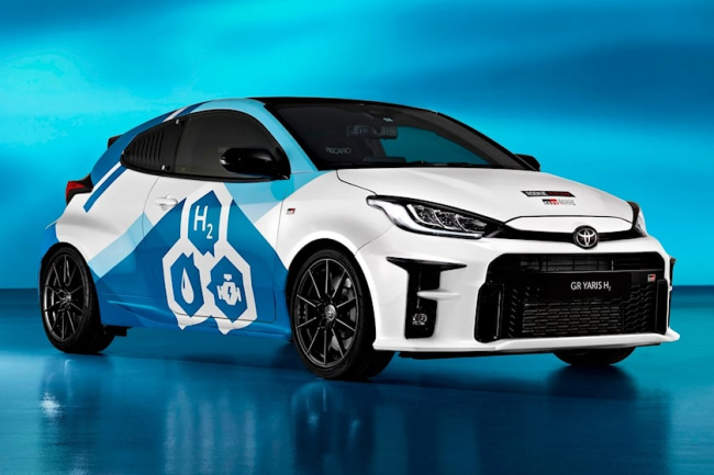 technology, toyota's hydrogen-combustion gr corolla race car catches fire