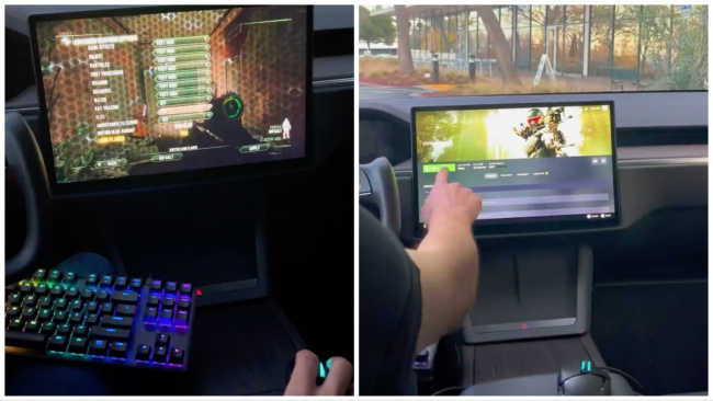 Tesla shows off its crazy Model X gaming rig in new video