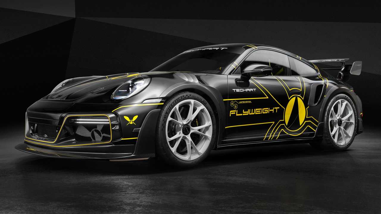 techart tunes porsche 911 turbo s for the track by adding lots of carbon