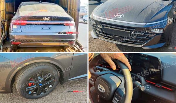 hyundai verna dct top variant leaks – black and red finish inside