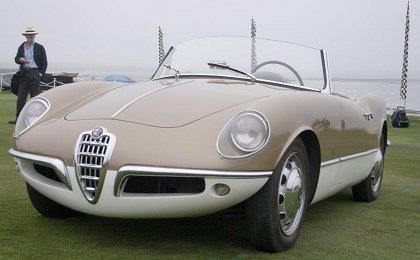 1955 Alfa Romeo Giuletta Sprint Spider Prototipo 004 (Bertone), 1950s Cars, Alfa Romeo, italian sports car, sports car convertible