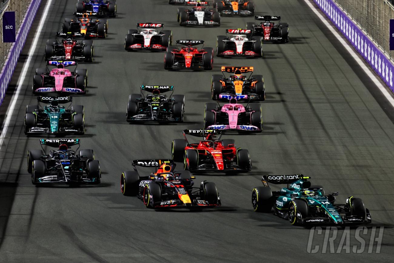 f1 saudi arabian gp: sergio perez resists recovering max verstappen to claim first victory of 2023