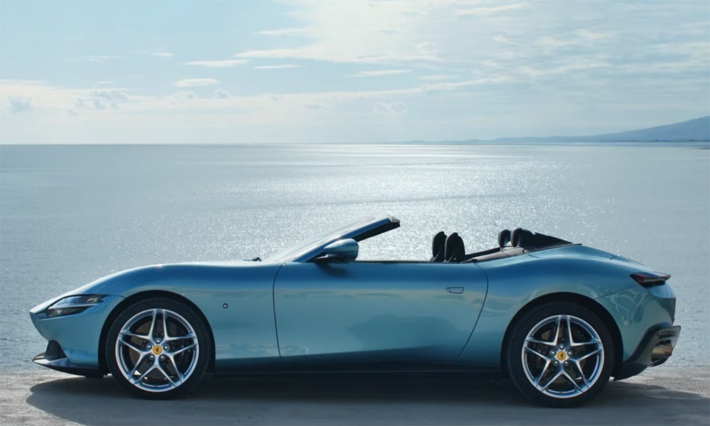 feel the winds of luxury with the new ferrari roma spider
