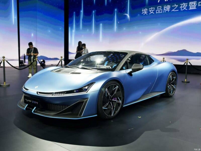 ev, report, “china’s first ev supercar” – aion hyper ssr – spotted on production line