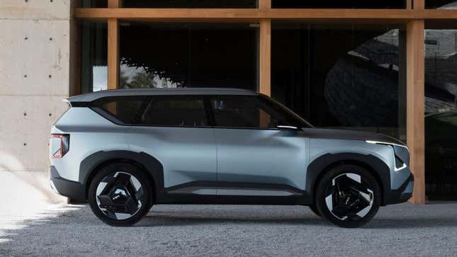 kia ev5 concept looks like a baby ev9 but may only be for china