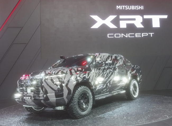 autos mitsubishi, bangkok international motor show 2023: mitsubishi triton successor concept on display